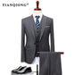 Suits Wedding Groom  3 Pieces(Jacket+Vest+Pant) Slim Fit Casual Tuxedo Suit Male - Bekro's ART