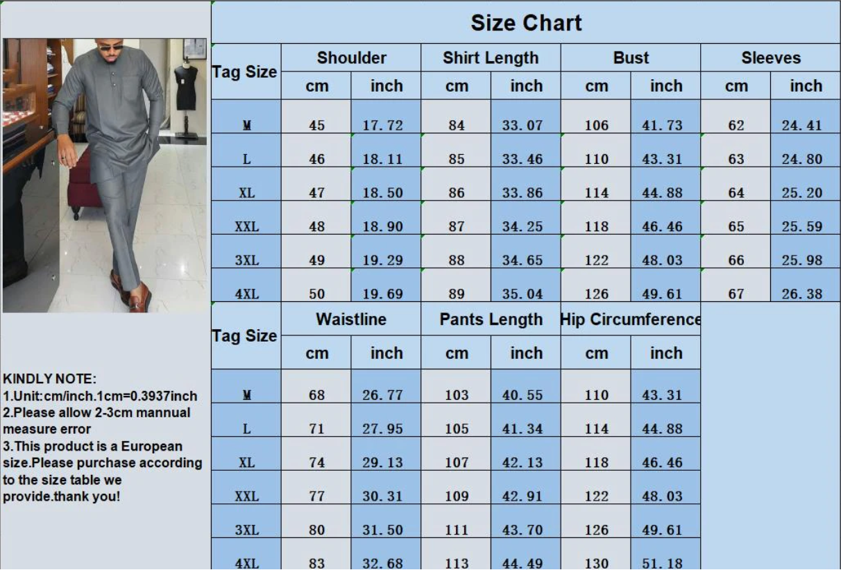 Men's Set Ethnic Style Solid Color Pockets Long-sleeved Top Trousers Men's Clothing 2 piece outfit Suit Casual Dashiki Tees Pant - Bekro's ART