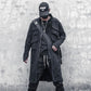 HOUZHOU Techwear Jacket Long Coat Cardigan Male Men's Spring Windbreaker Cloak Black Men's Clothing Streetwear Hip Hop Punk Rave - Bekro's ART