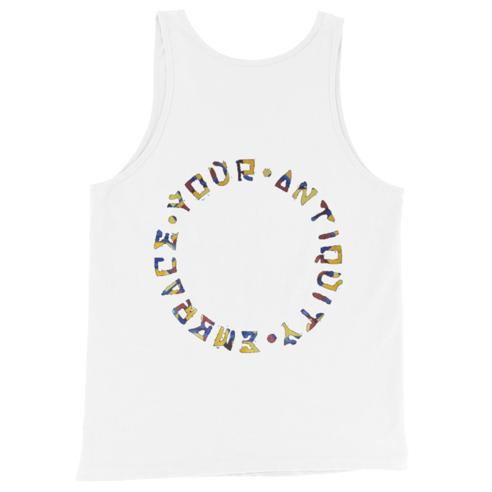 Yellow Purple Kente Logo Tank Top - Bekro's ART