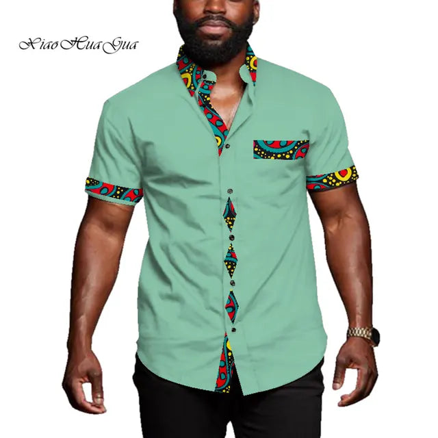 African Casual Short Sleeve Riche African Top