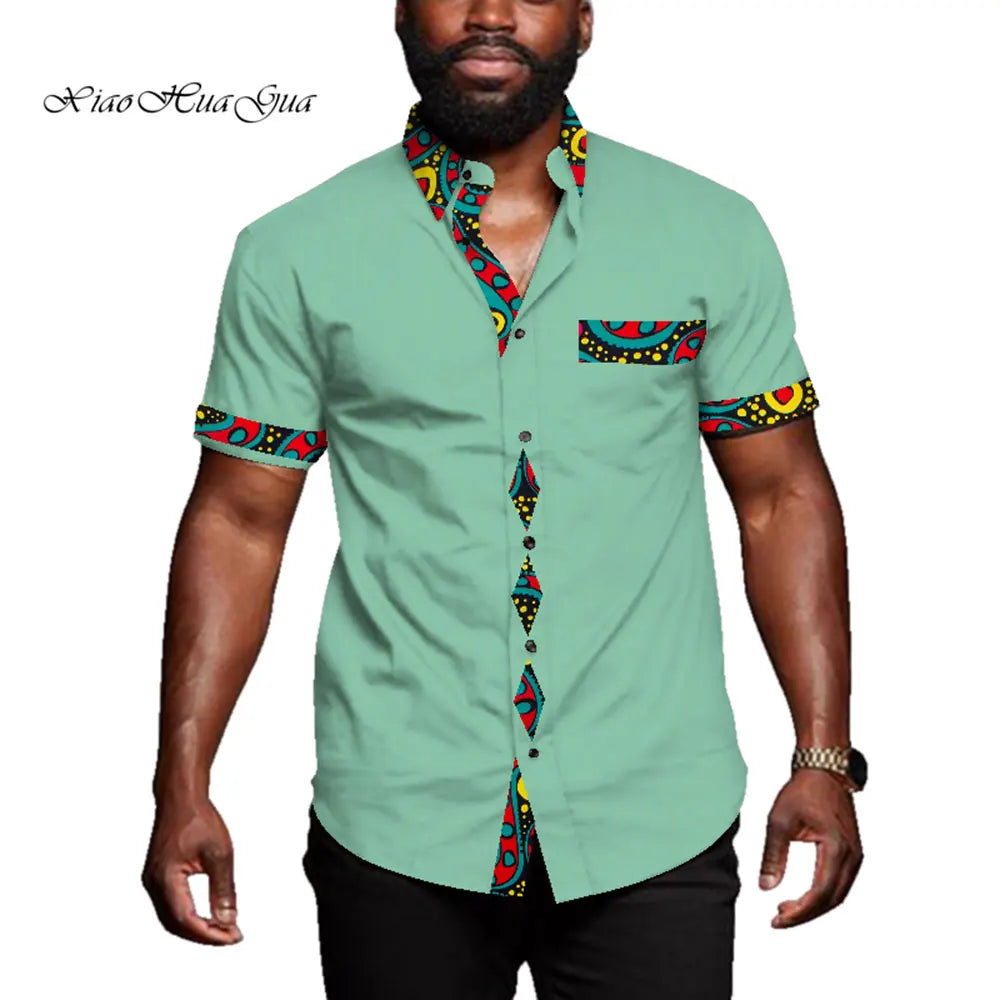 African Casual Short Sleeve Riche African Top