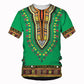 African Traditional Dashiki Print Short Sleeve Retro Ethnic Top