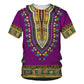 African Traditional Dashiki Print Short Sleeve Retro Ethnic Top