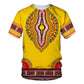 African Traditional Dashiki Print Short Sleeve Retro Ethnic Top