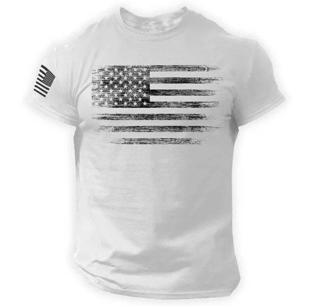 American Flag Casual Short Sleeved Sportswear Shirt