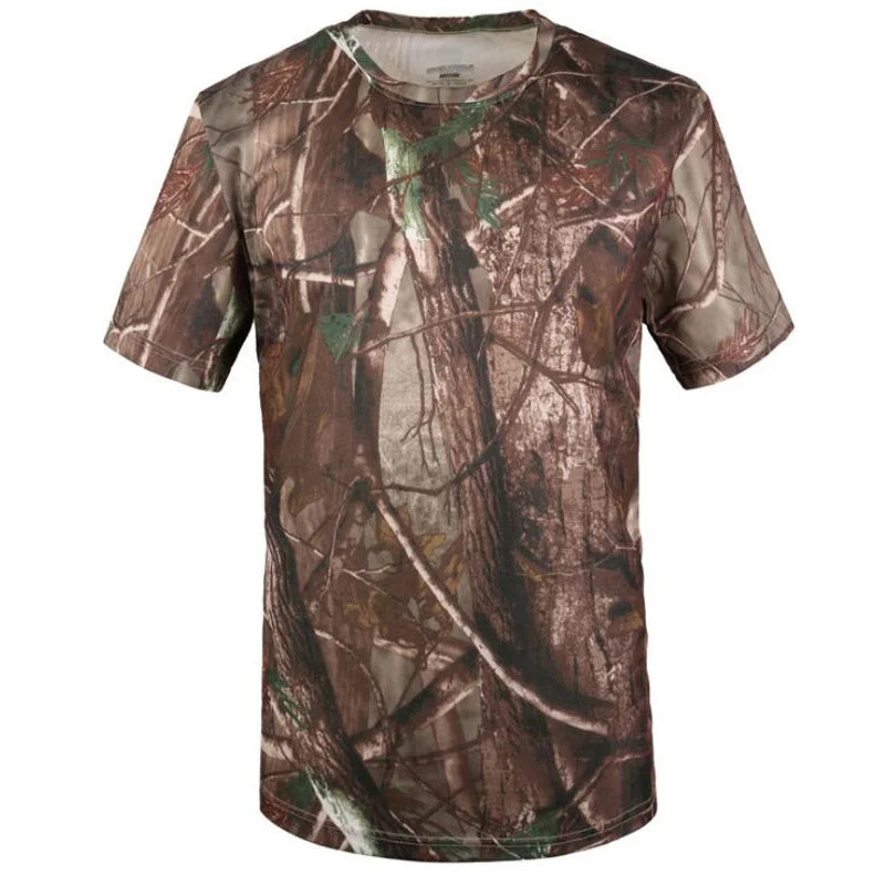 Camouflage Quick Drying Short Sleeve Outdoor Military Tactical Combat Fitness Shirt