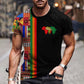 Ethnic African Patterns Short Sleeve O Neck Top