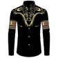 African Dashiki Collar Button Up Shirt Casual Long Sleeved Ethnic Style Street Shirt