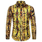 Button Up Kente Dashiki African Print Long Sleeve Traditional Ethnic Top