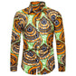 Button Up Kente Dashiki African Print Long Sleeve Traditional Ethnic Top