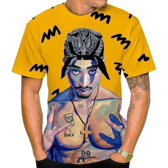 Tupac Shakur Casual Hip hop Cool Shirt