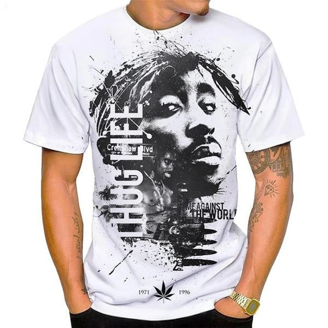 Tupac Shakur Casual Hip hop Cool Shirt