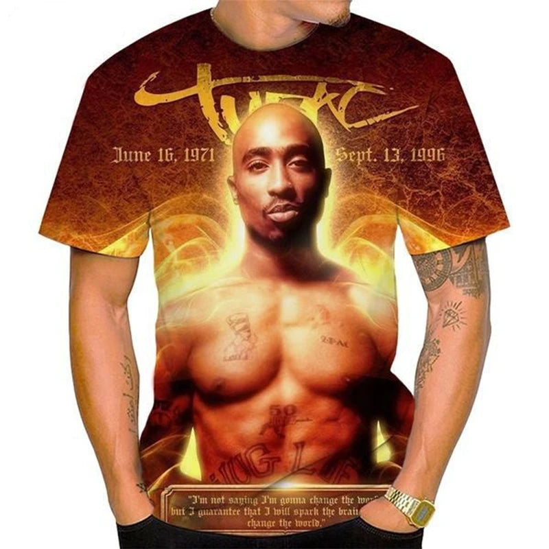 Tupac Shakur Casual Hip hop Cool Shirt