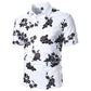 Short Sleeve Floral Pattern Top Casual Fashion Lapel Polo Shirt