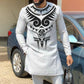 Spring Fashion African Men Printing Long Sleeve O-neck Polyester 2 Pieces Sets Top and Long Pant M-4XL Dashiki African Clothes