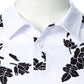 Short Sleeve Floral Pattern Top Casual Fashion Lapel Polo Shirt