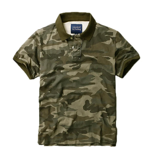 Short Sleeve Camouflage Breathable Polo