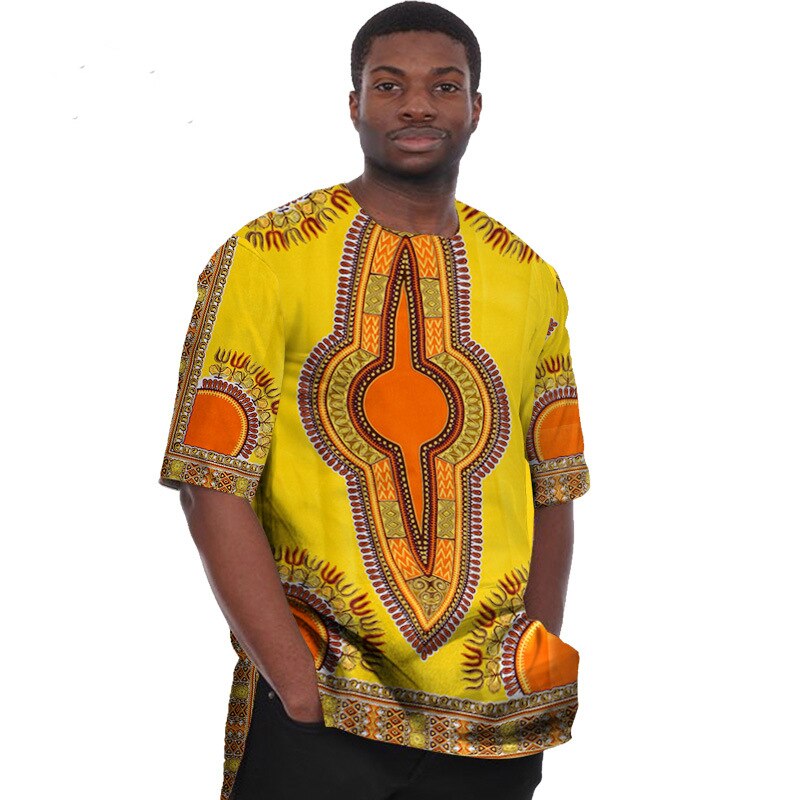 African Clothes Fashion Men Dashiki T-Shirt Boho Print Tee Tops Short Sleeve Beach Shirts Bazin Riche Casual Blouse Danshiki