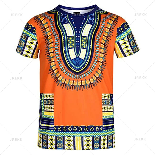 African Dashiki Ethnic Loose Fit Top Tee