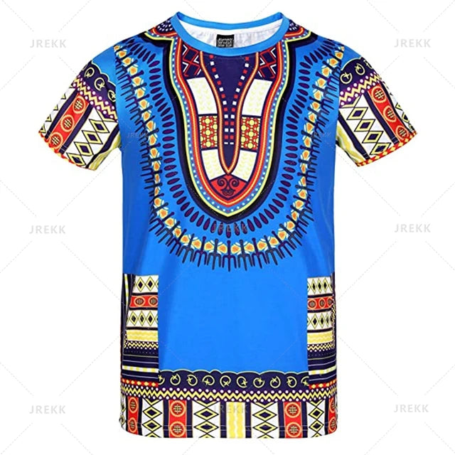 African Dashiki Ethnic Loose Fit Top Tee