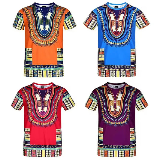 African Dashiki Ethnic Loose Fit Top Tee