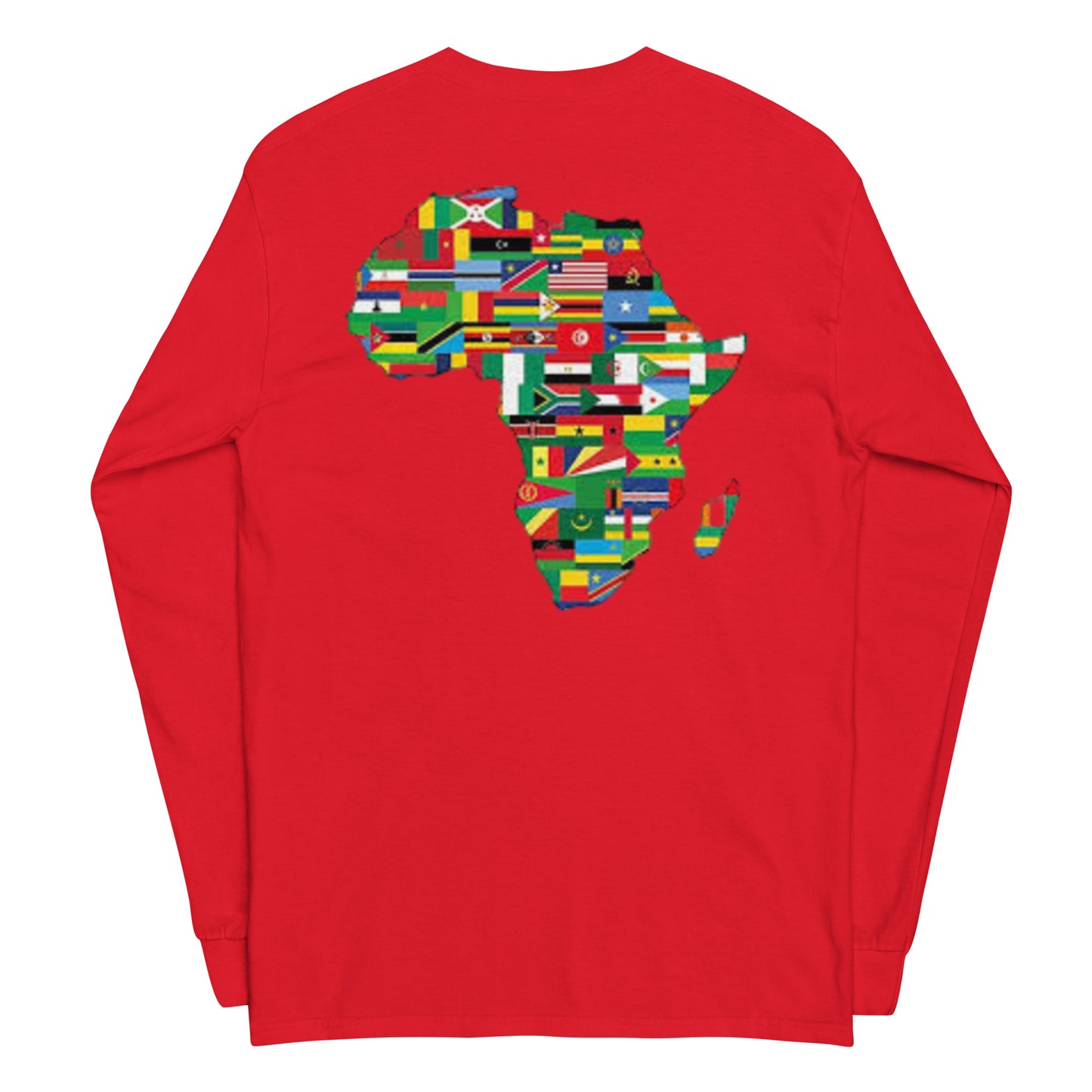 Africa W/ Flags Long Sleeve Tee
