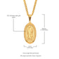 Catholic Religious Virgin Mary Necklace Pendant  Gold Color Cross Medallion Necklace - Bekro's ART