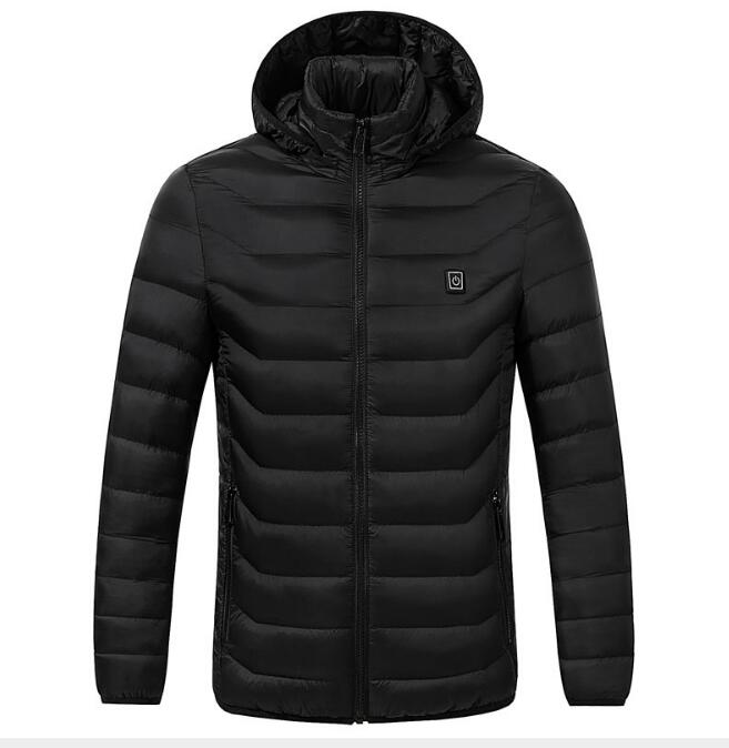 Mens Winter Heated USB Hooded Work Jacket Coats Adjustable Temperature Control Safety Clothing - Bekro's ART