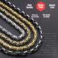 Necklace Chains Black Silver Gold Byzantine Box Link  Chain Neckalaces for Men - Bekro's ART