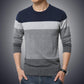 Sweate Casual Pullover Men Autumn Round Neck Patchwork Knitted Brand Male Sweaters - Bekro's ART