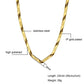 High Polished Gold Color Titanium  US Dollar Pattern Stick Aberdeen Chain Necklaces for Men Jewelry - Bekro's ART