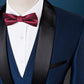Wedding Suits For Men Shawl Collar 3 Pieces Slim Fit Burgundy Suit Mens Royal Blue Tuxedo Jacket - Bekro's ART