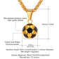 football Pendant With Chain  Soccer Necklace - Bekro's ART