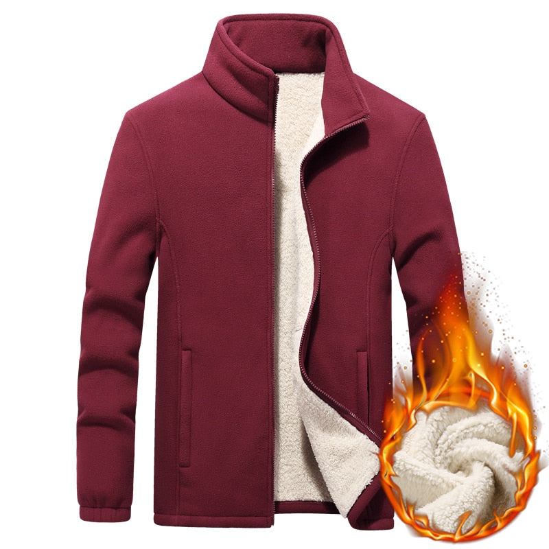Winter Men's Jackets Thick Fleece Hooded Hoodies Men Sweatshirt Solid Casual Male Coats Brand Clothing - Bekro's ART