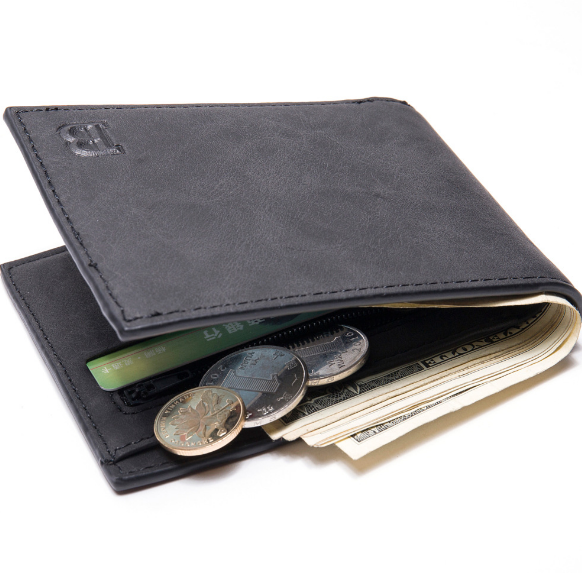 Men Wallets Mens Wallet with Coin Bag Zipper Small Money Purses New Design Dollar Slim Purse Money Clip Wallet - Bekro's ART