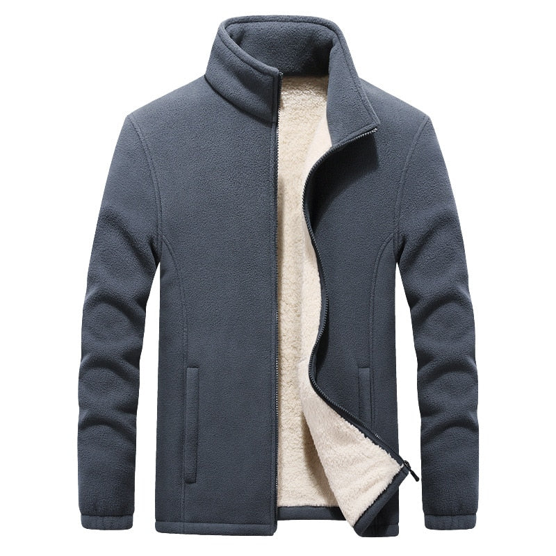 Winter Men's Jackets Thick Fleece Hooded Hoodies Men Sweatshirt Solid Casual Male Coats Brand Clothing - Bekro's ART