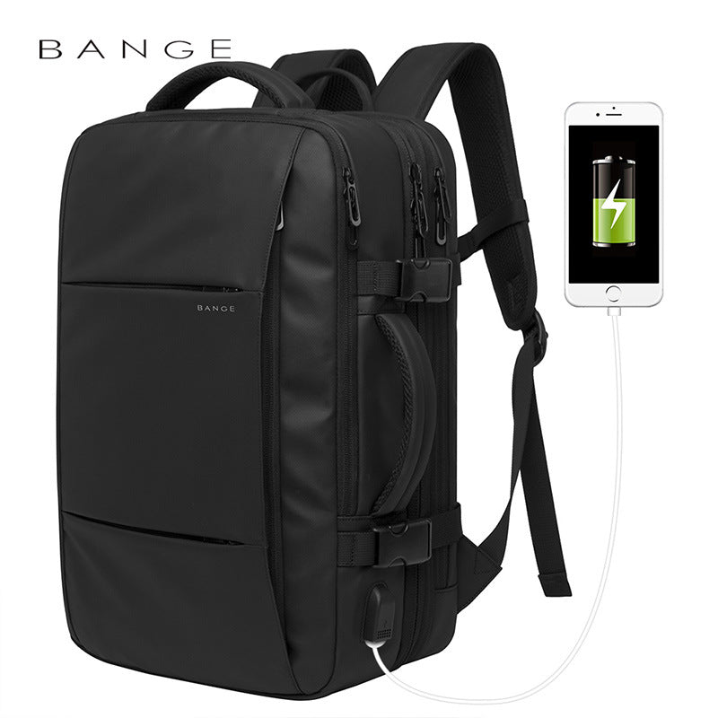 BANGE Backpack Male College Student Computer Backpack Men's Large Capacity Business Travel Waterproof And Expandable Men's Bag - Bekro's ART