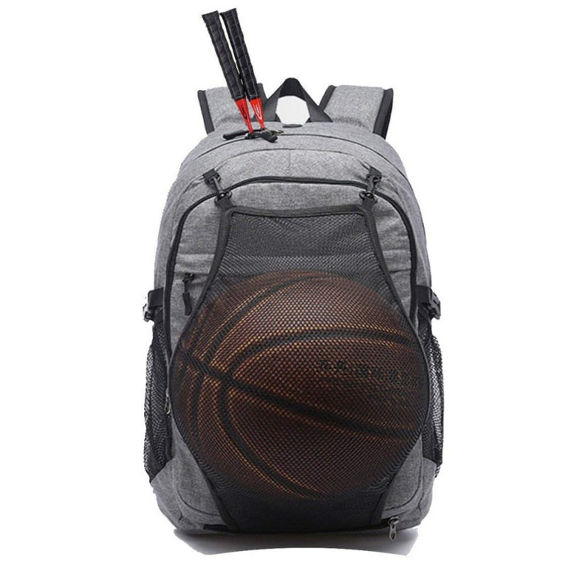 Men Sport Basketball Backpack Laptop School Bag For Teenager Boys Soccer Ball Pack Bag Male With Football Basketball Net - Bekro's ART