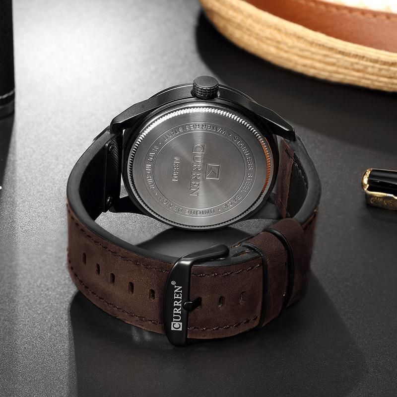 CURREN watch men Leather Quartz Wrist Watches - Bekro's ART