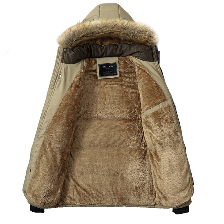 Winter Coat Men Jacket Warm Overcoat Outwear Cotton Hooded Down Coat - Bekro's ART