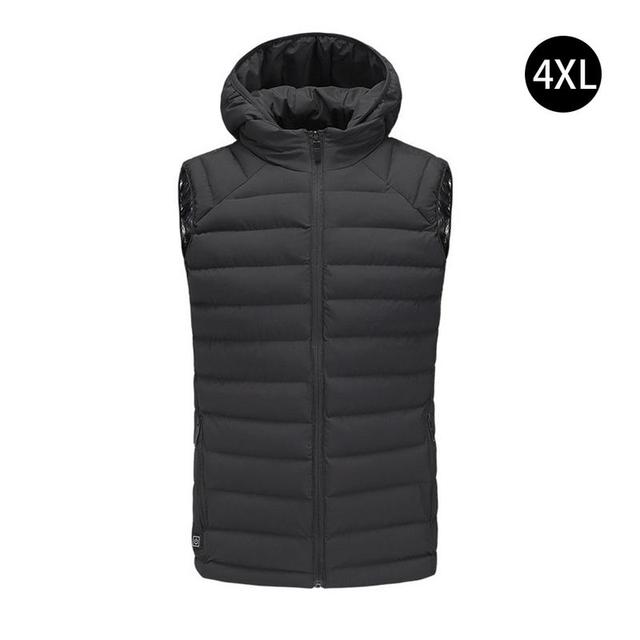 Men Outdoor USB Infrared Heating Vest Hooded Jacket Winter Electric Thermal Waistcoat For Sports Hiking Vest Clothing - Bekro's ART