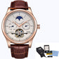 LIGE Brand Men Watches Automatic Mechanical Watch Tourbillon Sport Clock Leather Casual Business Retro Wristwatch Relojes Hombre - Bekro's ART