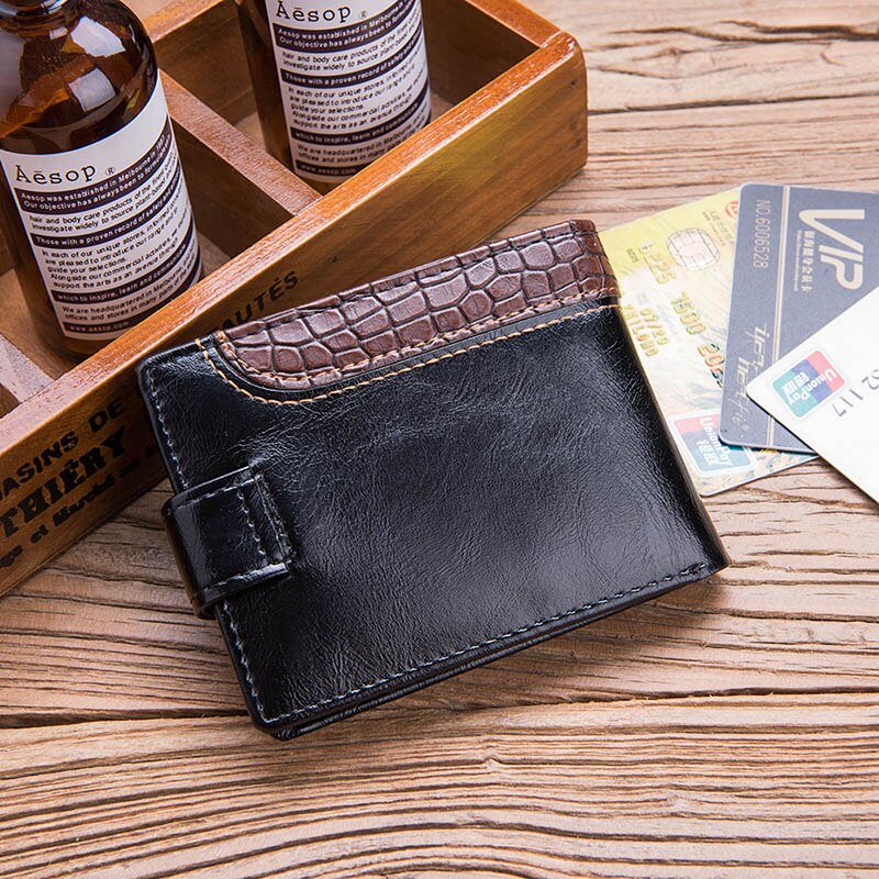 Baellerry Vintage Leather Hasp Small Wallet Coin Pocket Purse Card Holder Men Wallets Money Cartera Hombre Bag Male Clutch - Bekro's ART