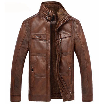 Mountainskin Leather Jacket Men Coats  Brand High Quality PU Outerwear Men Business Winter Faux Male Jacket - Bekro's ART