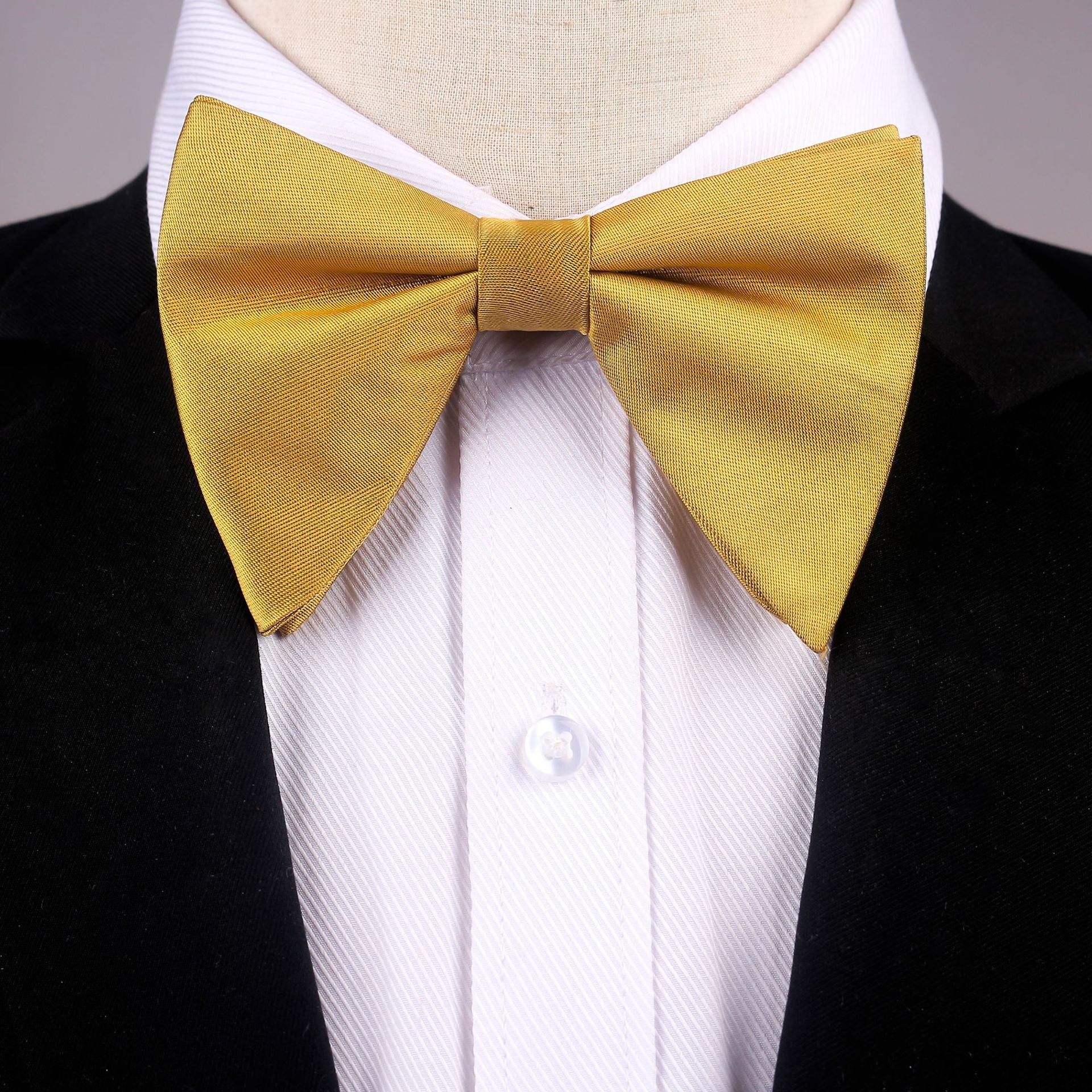 Men's Evening Dress Tuxedo Bow Tie Gentleman Formal Dress Wedding Groom Groomsmen Collar Flower Solid Color Satin Bow Tie - Bekro's ART