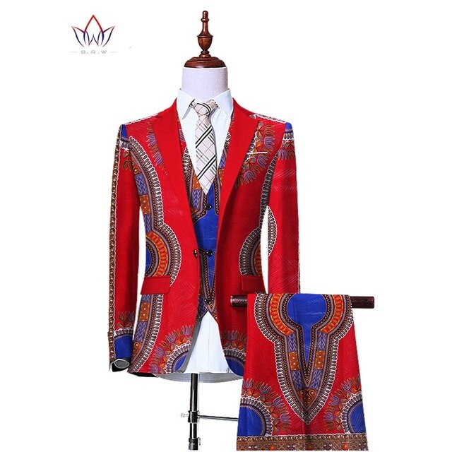 (Jacket+Vest+Pants)Blazers for Men 3 Piece Slim Fit Cowboy Wedding Men Suit Retro Gentleman Mens' African Clothing - Bekro's ART