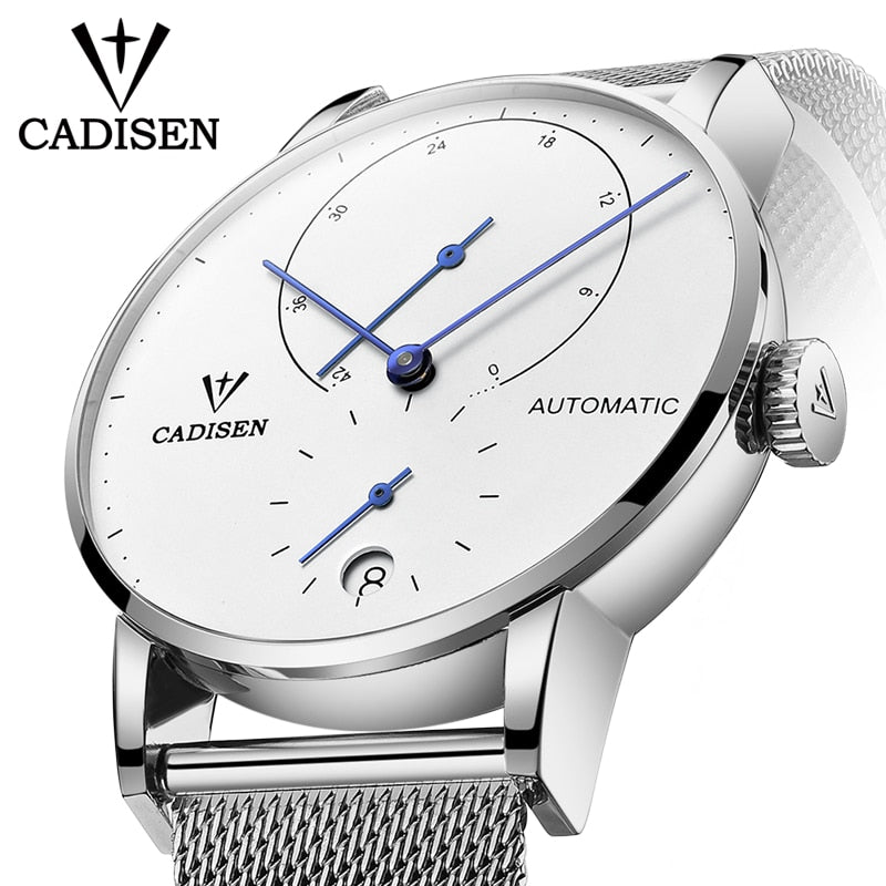 Mens Watches CADISEN Top Luxury Brand Automatic Mechanical Watch Men Full Steel Business Waterproof Fashion Sport Watches - Bekro's ART