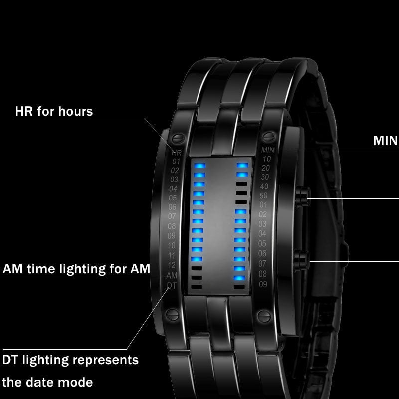 Sport Watch Men  Strap LED Display Watches 5Bar Waterproof Digital Watch - Bekro's ART
