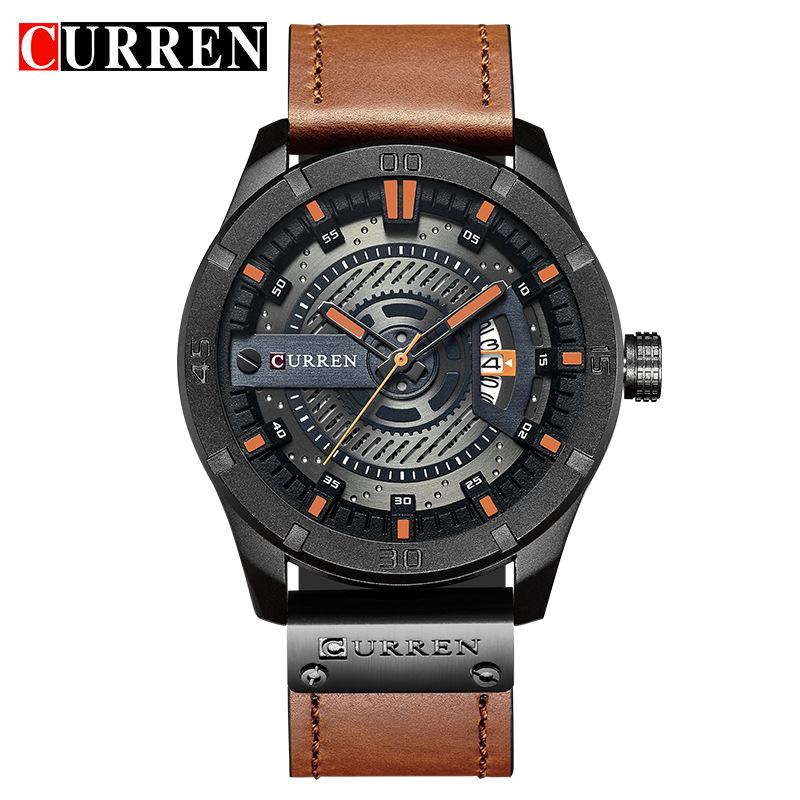 CURREN watch men Leather Quartz Wrist Watches - Bekro's ART